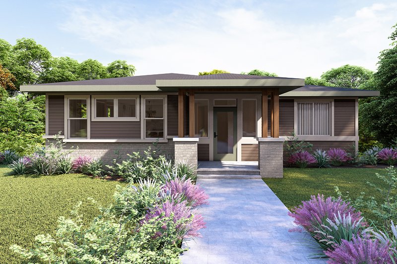 Architectural House Design - Contemporary Exterior - Front Elevation Plan #124-1393