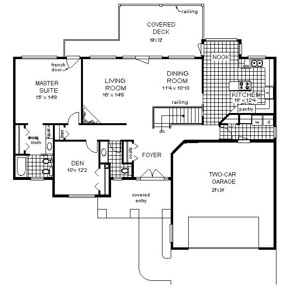 Home Plan - European Floor Plan - Main Floor Plan #18-147