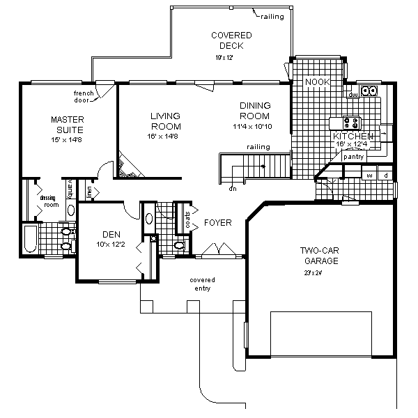 House Plan Design - European Floor Plan - Main Floor Plan #18-147