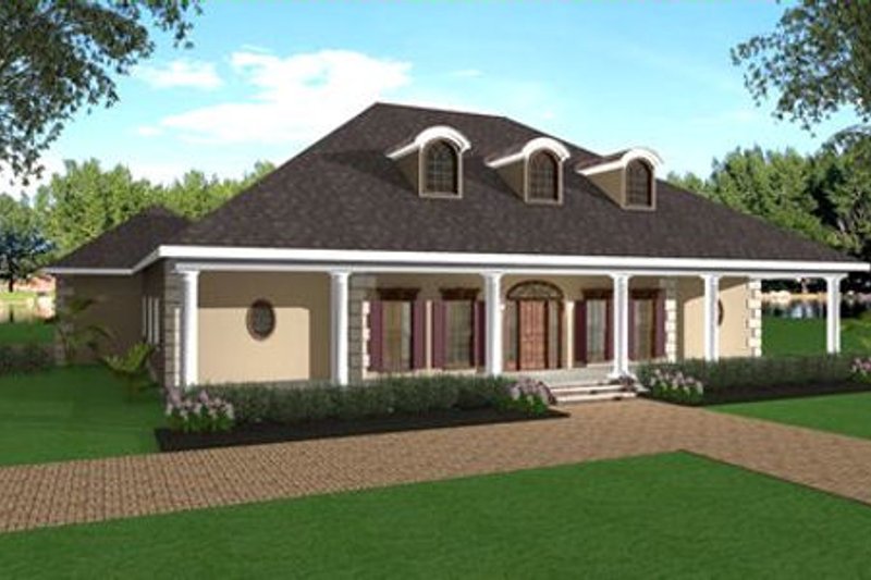 Home Plan - Southern Exterior - Front Elevation Plan #44-147