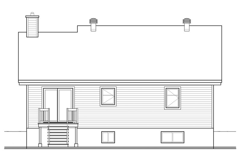 House Plan Design - Exterior - Rear Elevation for Craftsman House Plan #23-2664 - 2 bed, 1 bath