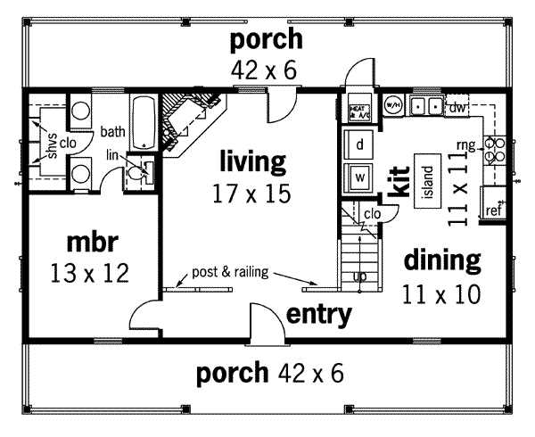 Dream House Plan - Traditional Floor Plan - Main Floor Plan #45-111