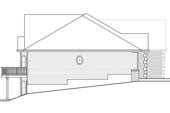 Exterior - Other Elevation for Ranch House Plan #124-1139 - 3 bed, 2.5 bath