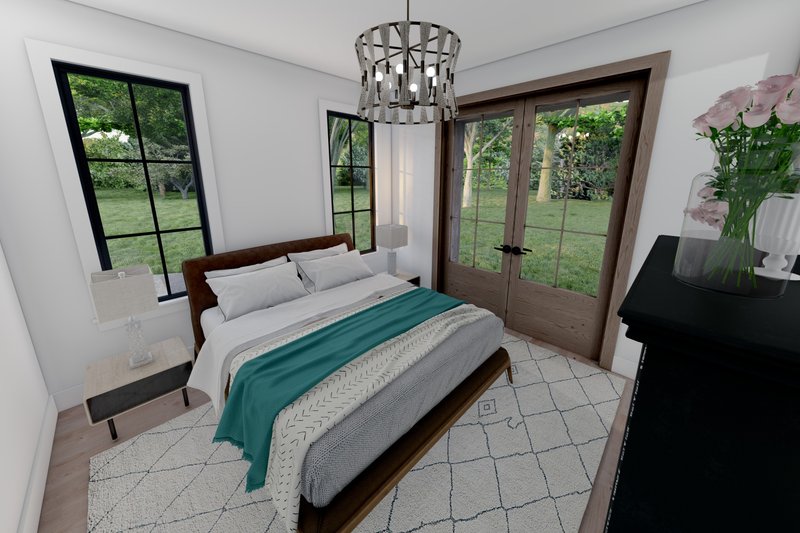 House Blueprint - Interior - Master Bedroom 1 for Craftsman House Plan #1094-15 - 2 bed, 2.5 bath