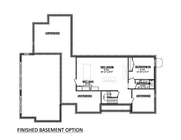Country Floor Plan - Lower Floor Plan #1089-23
