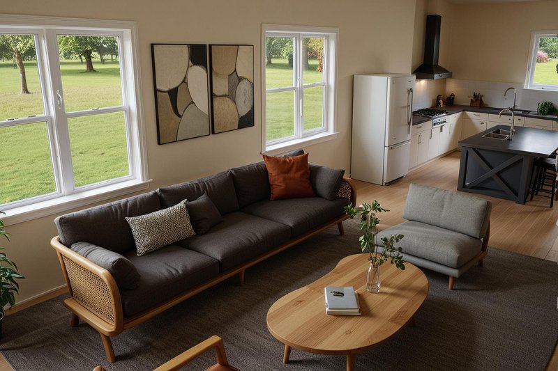 Dream House Plan - Interior - Family Room for Barndominium House Plan #1112-22 - 2 bed, 2 bath