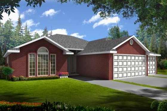 Exterior - Front Elevation for Traditional House Plan #65-198 - 3 bed, 2 bath