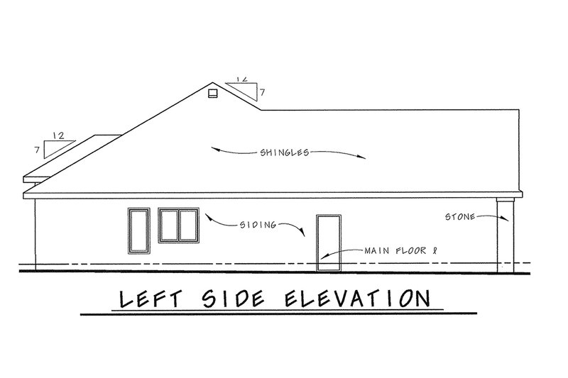 Home Plan - Exterior - Other Elevation for European House Plan #20-1614 - 2 bed, 2 bath