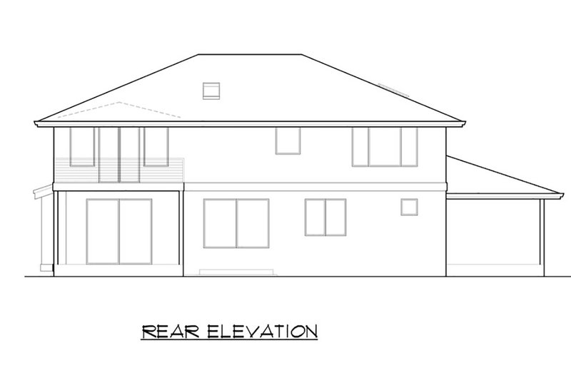 Home Plan - Exterior - Rear Elevation 1 for Contemporary House Plan #1066-80 - 4 bed, 3.5 bath