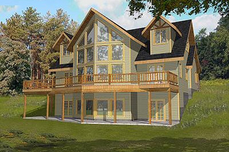 Home Plan - Cabin Exterior - Front Elevation Plan #117-549