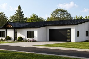 Architectural House Design - Exterior - Front Elevation for Contemporary House Plan #1064-504 - 3 bed, 2 bath