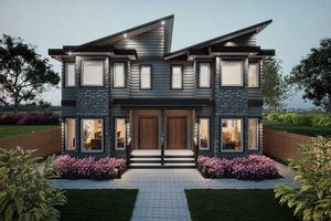 Exterior - Front Elevation 3 for Contemporary House Plan #1101-32 - 5 bed, 5 bath