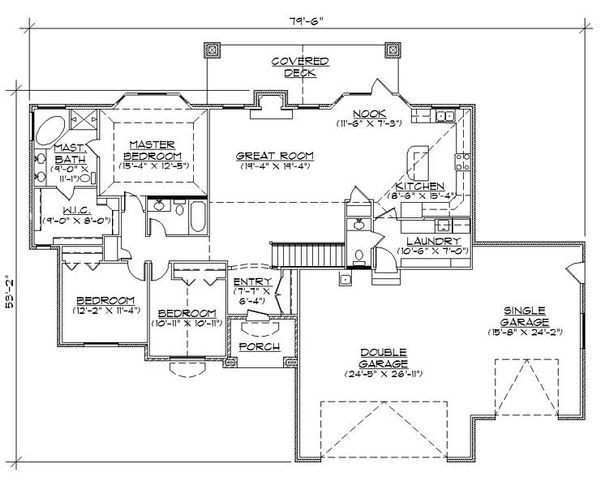 Architectural House Design - Traditional Floor Plan - Main Floor Plan #5-254