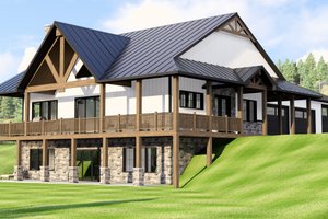 Barndominium Exterior - Front Elevation Plan #1064-388
