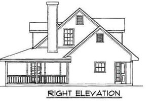 Exterior - Other Elevation 1 for Farmhouse House Plan #40-328 - 4 bed, 3 bath