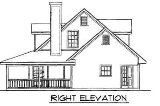 Exterior - Other Elevation 1 for Farmhouse House Plan #40-328 - 4 bed, 3 bath