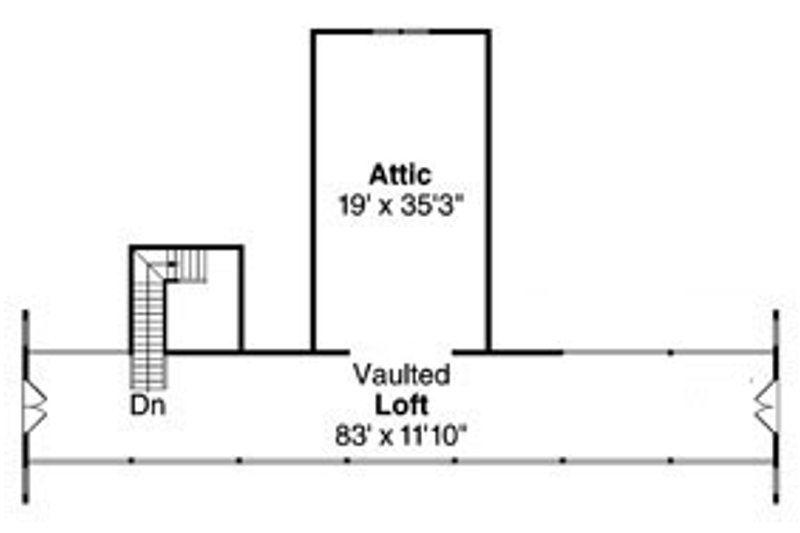 Home Plan - Floor Plan - Upper Floor for Country House Plan #124-798 - 1 bed, 1 bath