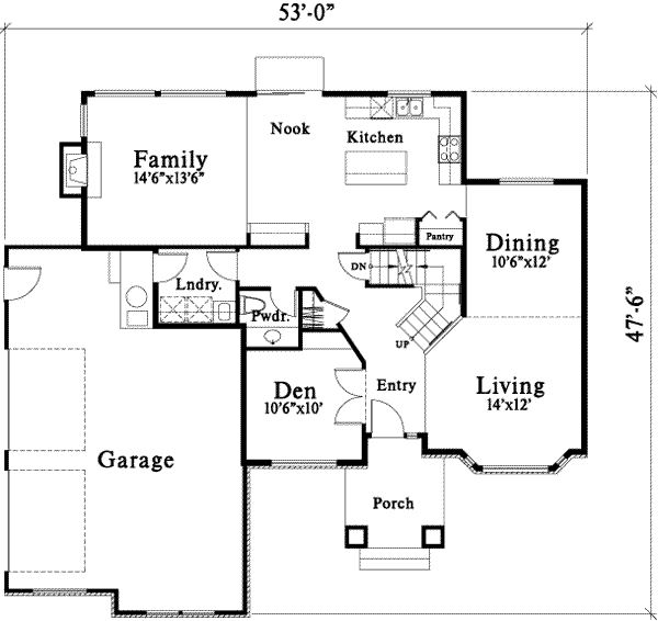 Modern Floor Plan - Main Floor Plan #78-208