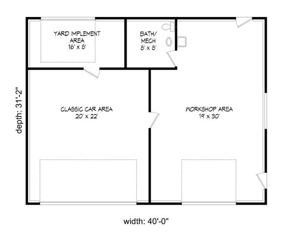 Country Floor Plan - Main Floor Plan #932-165