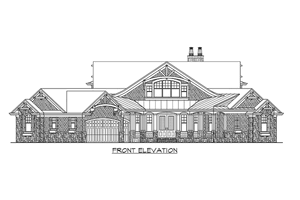 Exterior - Front Elevation 4 for Craftsman House Plan #132-229 - 5 bed, 5 bath