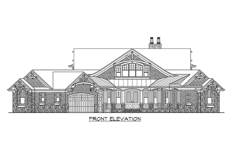 Dream House Plan - Exterior - Front Elevation 4 for Craftsman House Plan #132-229 - 5 bed, 5 bath