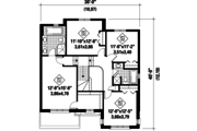 European Style House Plan - 4 Beds 2 Baths 2268 Sq/Ft Plan #25-4568 