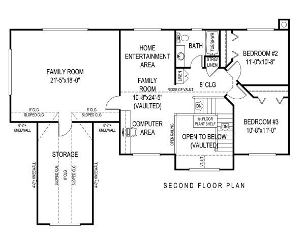 Home Plan - Country Floor Plan - Upper Floor Plan #11-225