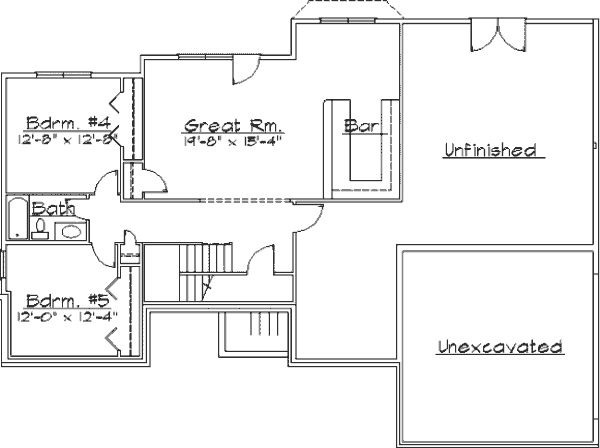 Home Plan - European Floor Plan - Lower Floor Plan #31-111