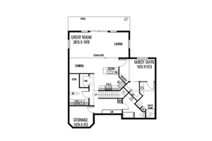 Floor Plan - Lower Floor for Traditional House Plan #60-607 - 5 bed, 5 bath