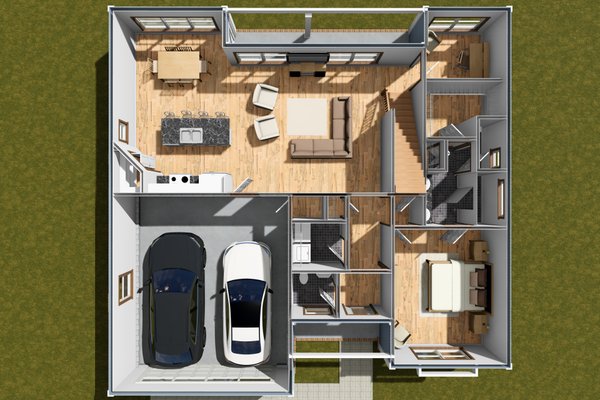 House Blueprint - Cottage Floor Plan - Main Floor Plan #513-2359