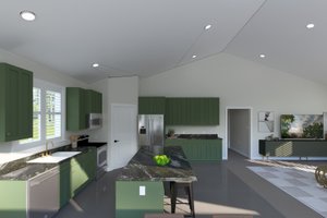 Interior - Kitchen for Barndominium House Plan #1060-398 - 3 bed, 3 bath