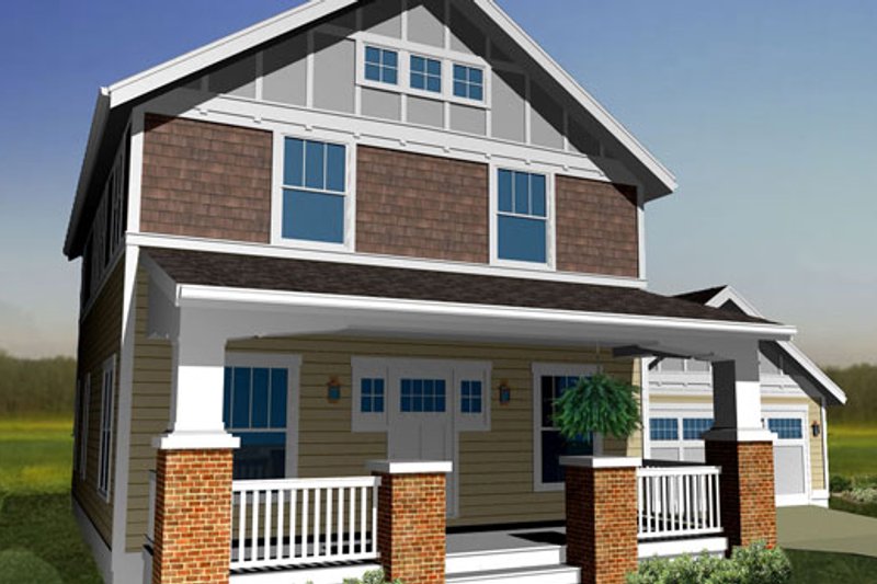 Architectural House Design - Exterior - Front Elevation for Craftsman House Plan #461-29 - 3 bed, 2.5 bath