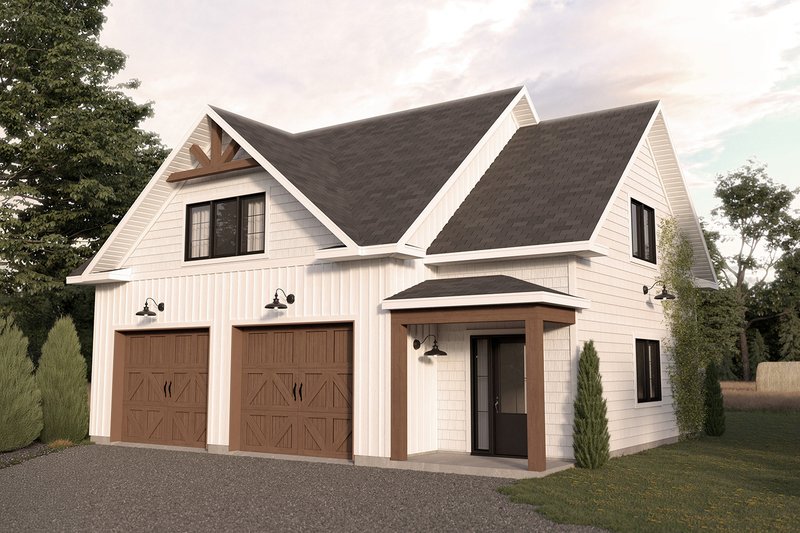 House Blueprint - Farmhouse Exterior - Front Elevation Plan #23-2861