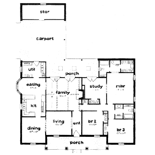 Country Floor Plan - Main Floor Plan #36-289