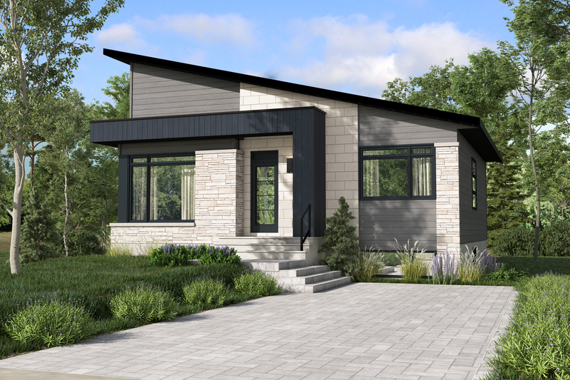 Dream House Plan - Modern Exterior - Front Elevation Plan #25-4939