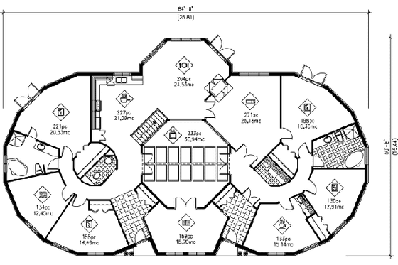 Floor Plan - Main Floor for European House Plan #25-4123 - 4 bed, 2.5 bath