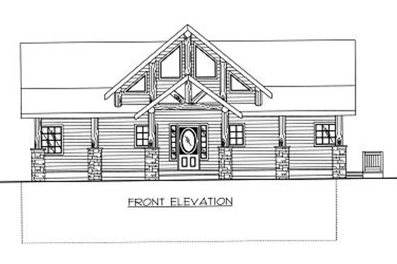 Exterior - Other Elevation for Bungalow House Plan #117-542 - 3 bed, 2.5 bath