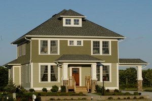 Craftsman Exterior - Front Elevation Plan #458-12