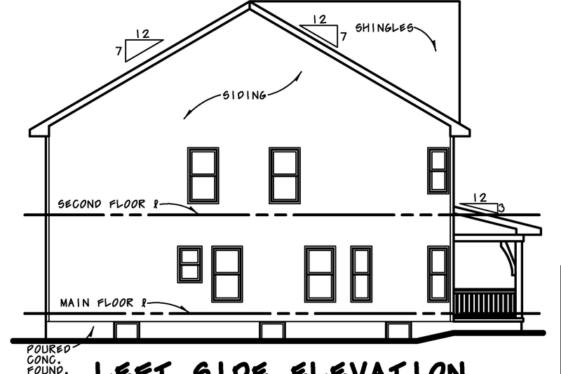 Home Plan - Exterior - Other Elevation for Farmhouse House Plan #20-2600 - 5 bed, 3.5 bath