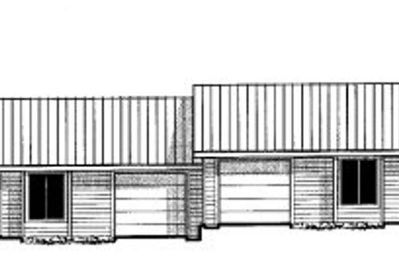 Exterior - Front Elevation 2 for Ranch House Plan #303-370 - 2 bed, 2 bath
