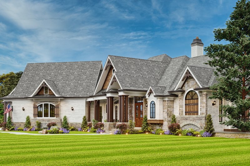 Home Plan - Exterior - Front Elevation 6 for Craftsman House Plan #54-729 - 4 bed, 4 bath