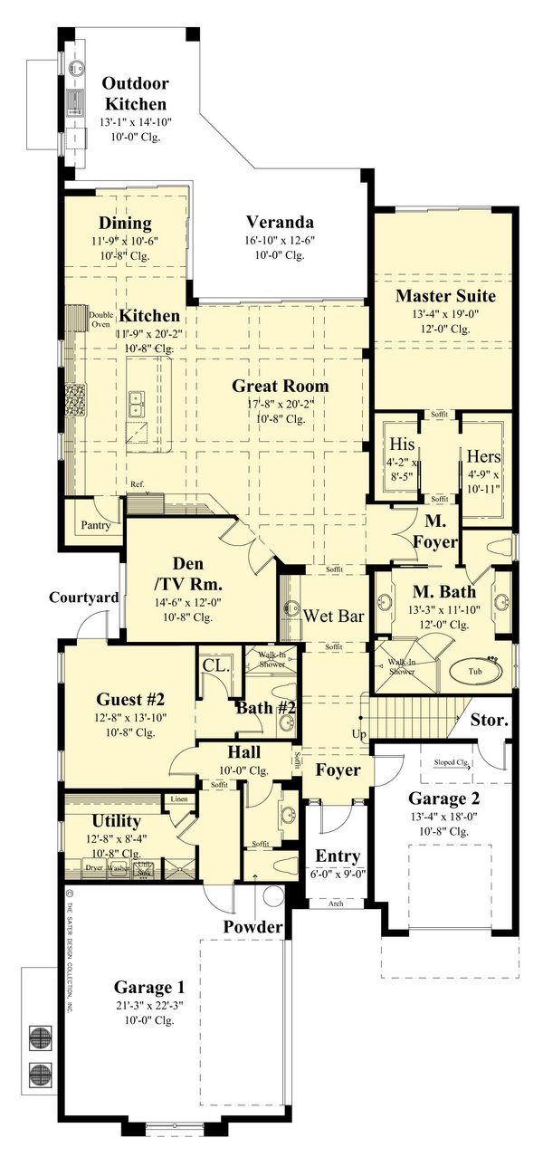 Contemporary Floor Plan - Main Floor Plan #930-538