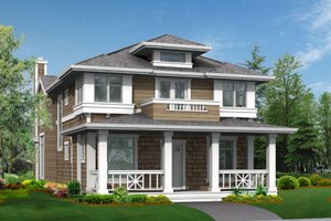 Exterior - Front Elevation 3 for Craftsman House Plan #132-110 - 3 bed, 2.5 bath