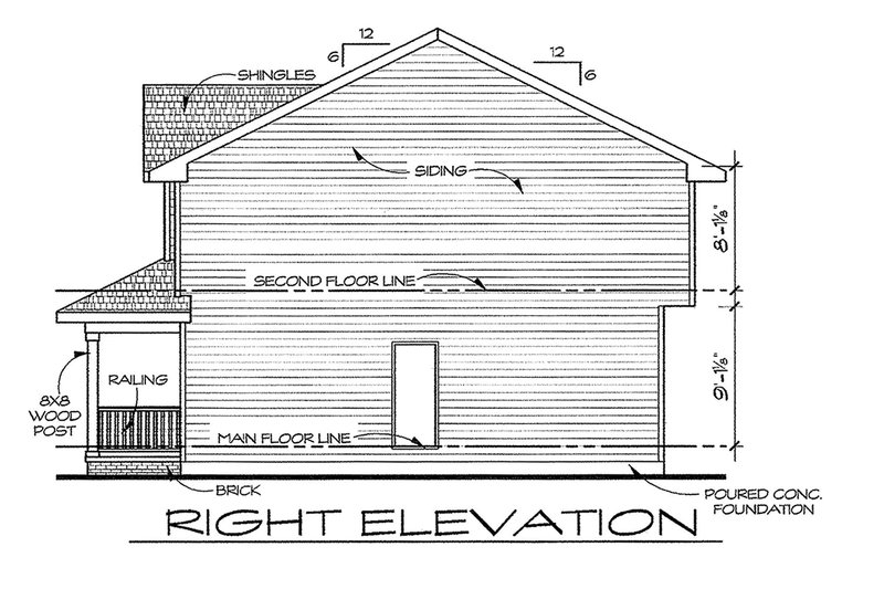 Home Plan - Exterior - Front Elevation 3 for Traditional House Plan #20-2105 - 3 bed, 2.5 bath