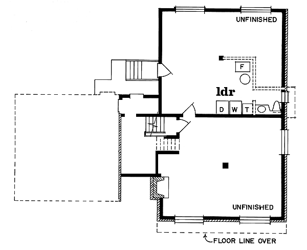 Traditional Floor Plan - Lower Floor Plan #47-117