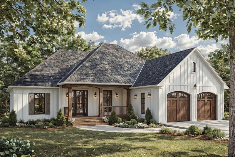 Home Plan - Exterior - Front Elevation 3 for Ranch House Plan #21-670 - 4 bed, 3 bath