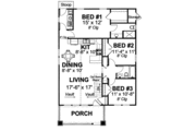 Craftsman Style House Plan - 3 Beds 2 Baths 1260 Sq/Ft Plan #20-1879 
