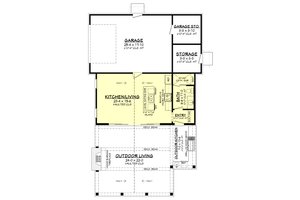 Floor Plan - Main Floor for Traditional House Plan #430-323, 1 bath