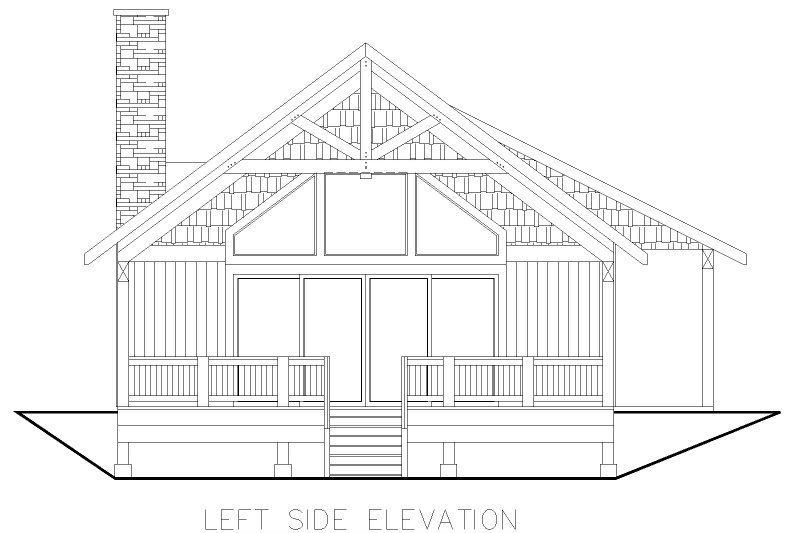 House Design - Exterior - Other Elevation for Craftsman House Plan #117-1028 - 2 bed, 1.5 bath