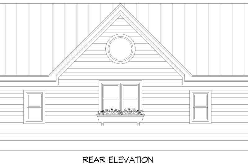 Dream House Plan - Exterior - Rear Elevation for Contemporary House Plan #932-1179 - 2 bed, 1.5 bath